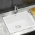 Cefito Granite Kitchen Sink 55x45cm White - Durable Single Bowl, Scratch & Heat Resistant, Easy-Clean, 10-year warranty