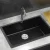 Cefito 70x45cm Granite Kitchen Sink - Black Single Bowl, Scratch & Heat Resistant, 10-year warranty, Premium Quality