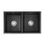 Cefito Granite Kitchen Sink 77x45cm Double Bowl Black - Heat & Scratch Resistant, 10-year warranty, Food-Safe Material