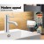 Cefito Bathroom Basin Mixer Tap - Round Brass Faucet, Chrome Finish, Drip-Free, WELS 5-Star, 192x150mm, Easy Install