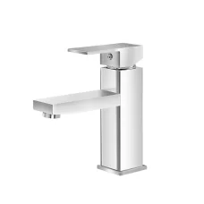 Cefito Bathroom Basin Mixer Tap, Brass & ABS, Chrome Finish, 17.8x12cm, Watermark & WELS Certified, Drip-Free Design