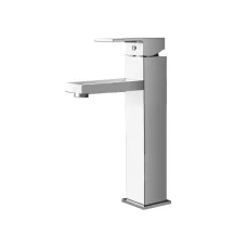 Cefito Chrome Bathroom Basin Mixer Tap - Tall Square Faucet, Drip-Free Ceramic Cartridge, WELS 5-Star, 315mm x 115mm