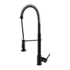 Cefito Kitchen Mixer Tap Pull Down - Black Brass, 2 Modes, Gooseneck Design, 5-Star WELS, 5 Year Warranty, 663mm Height