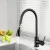 Cefito Matte Black Kitchen Mixer Tap, Pull Out Spray, 360° Swivel, Solid Brass & Stainless Steel, WELS-Certified