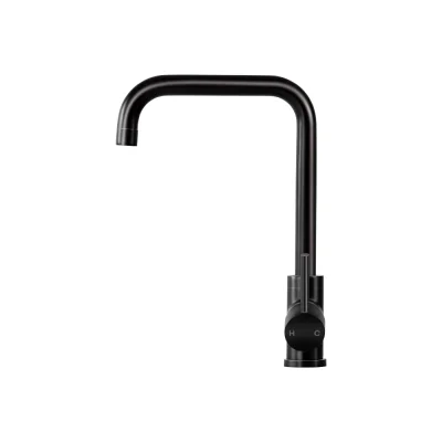 Cefito Kitchen Mixer Tap, Brass & ABS, Matte Black, 33x19.5cm, Swivel Faucet, Watermark & WELS Certified, Easy Install