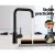 Cefito Kitchen Mixer Tap, Brass & ABS, Matte Black, 33x19.5cm, Swivel Faucet, Watermark & WELS Certified, Easy Install