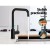 Cefito Kitchen Mixer Tap, Brass & ABS, Matte Black, 33x19.5cm, Swivel Faucet, Watermark & WELS Certified, Easy Install