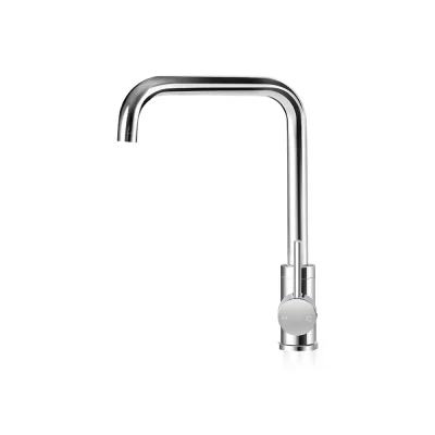 Cefito Kitchen Mixer Tap, Brass & ABS, Chrome Finish, 33cm x 19.5cm, 360° Swivel, Drip-Free, Watermark &