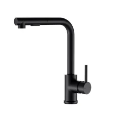 Cefito Black Kitchen Mixer Tap: 2-Mode Pull-Out, Brass/ABS, 360° Swivel, WELS 6 Star, 35-38