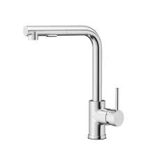 Kitchen Mixer Tap Pull Out Rectangle 2 Mode Chrome Faucet, 360° Swivel, Brass, Stainless Steel, 31.5x27cm, WELS 6 Star