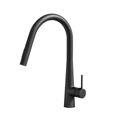 Cefito Kitchen Mixer Tap - Black, Pull-Out, 360 Swivel, Matte Finish, Brass & ABS, 5-Star WELS, 35mm Cartridge
