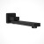 Cefito Matte Black Brass Bathroom Mixer Spout | Wall-Mounted, 180° Swivel, Anti-Splash Aerator, 5-Year Warranty