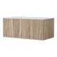Cefito 900mm Oak Vanity Unit with Basin - Wall-Hung, Eco-Friendly MDF, Sintered Stone Top, Soft-Close Drawer