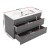 Cefito Vanity Unit with Basin, Eco-Friendly MDF, 915mm, Cement/White, Modern Bathroom Cabinet, Scratch-Resistant