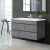 Cefito Vanity Unit with Basin, Eco-Friendly MDF, 915mm, Cement/White, Modern Bathroom Cabinet, Scratch-Resistant