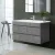 Cefito Vanity Unit with Basin, Eco-Friendly MDF, 915mm, Cement/White, Modern Bathroom Cabinet, Scratch-Resistant