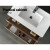Cefito Bathroom Vanity Unit, E1 MDF, 915mm, Oak/White, Modern Wall-Hung Cabinet with Nano-Glaze Basin & Storage