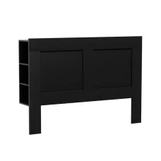Artiss CABI Queen Bed Headboard with Shelves - Stylish Black MDF, 3-Tier Storage, Easy Clean, 1-Year Warranty