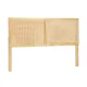 Artiss Bed Head Headboard Double, Rattan & Pine Wood, Rustic Boho Style, 141x4x110cm, Easy Assembly, 1-Year Warranty