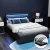 Artiss Bed Frame Double Size Black COLE with LED Headboard, Gas Lift Storage, PVC Leather, Heavy Duty, Modern