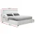 Artiss Queen Bed Frame White, LED Lights, Gas Lift Storage, PVC Leather, High-Density Foam, Steel/Wood Construction