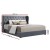 Artiss King Size Bed Frame Gas Lift Storage Grey Faux Linen, Tufted Headboard, Sturdy Wooden Slats, Easy Assembly Artiss King Size Bed Frame Gas Lift Storage Grey Faux Linen, Tufted Headboard, Sturdy Wooden Slats, Easy Assembly