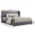 Artiss King Size Bed Frame Gas Lift Storage Grey Faux Linen, Tufted Headboard, Sturdy Wooden Slats, Easy Assembly