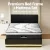 Artiss RGB LED Queen Bed Frame & 32cm Giselle Mattress Set - PVC Leather, Orthopaedic Support, Smart Lighting