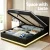 Artiss RGB LED Queen Bed Frame & 32cm Giselle Mattress Set - PVC Leather, Orthopaedic Support, Smart Lighting