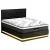 Artiss RGB LED Queen Bed Frame & 32cm Giselle Mattress Set - PVC Leather, Orthopaedic Support, Smart Lighting