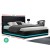 Artiss Double Bed Frame Black PVC Leather with Gas Lift Storage, LED Headboard, 16 Colours, Lumi Series