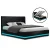 Artiss King Size Bed Frame Black PVC Leather Gas Lift Storage with LED Headboard 16 Colours LUMI