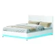 Artiss LUMI Queen Bed Frame with LED Lights & Gas Lift Storage, White PVC Leather, 16 Colours, Easy Assembly Artiss LUMI Queen Bed Frame with LED Lights & Gas Lift Storage, White PVC Leather, 16 Colours, Easy Assembly