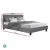 Artiss Neo Double Bed Frame - Grey, Modern Faux Linen Upholstery, Sturdy Wood & Metal, Easy Assembly, 300kg Capacity