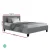 Artiss Neo King Single Bed Frame, Grey - Modern Faux Linen, Padded Headboard, Sturdy Wood & Metal Design