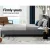 Artiss Neo Queen Bed Frame - Grey Faux Linen, High-Density Foam, Sturdy Wood & Metal, Easy Assembly