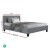 Artiss Neo Single Bed Frame Grey - Modern Faux Linen, High-Density Foam, Solid Wood & Metal Connectors