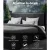 Artiss Nino Queen Bed Frame, Black PU Leather, Gas Lift Storage, Steel & Wood Construction, Easy Assembly, 215x160x87cm