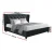 Artiss King Size Bed Frame - Charcoal Pier, French Provincial Design, Linen Upholstery, Steel Frame, Tufted Headboard