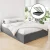 Artiss Toki Double Size Gas Lift Bed Frame Grey Linen Upholstered with Storage Base and Wooden Slats 202x144cm