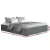 Artiss Toki Double Size Gas Lift Bed Frame Grey Linen Upholstered with Storage Base and Wooden Slats 202x144cm