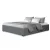 Artiss Toki Double Size Gas Lift Bed Frame Grey Linen Upholstered with Storage Base and Wooden Slats 202x144cm