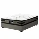 Artiss King Single Bed Frame & Giselle 36cm Mattress Set - Grey, Gas Lift Storage, Faux Linen, High Density Foam