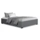 Artiss Toki King Single Size Gas Lift Bed Frame in Grey, Linen Upholstery, Storage Base, Reinforced Steel, Wood Slats