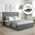 Artiss Queen Bed Frame with Storage - Grey Faux Linen, Gas Lift Base, Tufted Headboard, 300kg Capacity, Easy Assembly Artiss Queen Bed Frame with Storage - Grey Faux Linen, Gas Lift Base, Tufted Headboard, 300kg Capacity, Easy Assembly