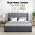 Artiss Queen Bed Frame with Storage - Grey Faux Linen, Gas Lift Base, Tufted Headboard, 300kg Capacity, Easy Assembly Artiss Queen Bed Frame with Storage - Grey Faux Linen, Gas Lift Base, Tufted Headboard, 300kg Capacity, Easy Assembly