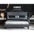 Artiss Vanke Queen Size Bed Frame - Grey Faux Linen, Solid Wood Slats, Tufted Headboard, Metal Legs, 217x160x88cm