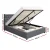 Artiss Vila Double Size Grey Bed Frame - Gas Lift, Faux Linen, Storage, Sturdy Steel Structure, Easy Assembly
