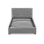 Artiss King Single Bed Frame with Gas Lift Storage, Grey Faux Linen, Tufted Headboard, Steel & Wood Construction