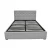 Artiss Queen Size Bed Frame Grey VILA - Gas Lift Storage, Faux Linen, Tufted Headboard, Sturdy Steel & Wood Base